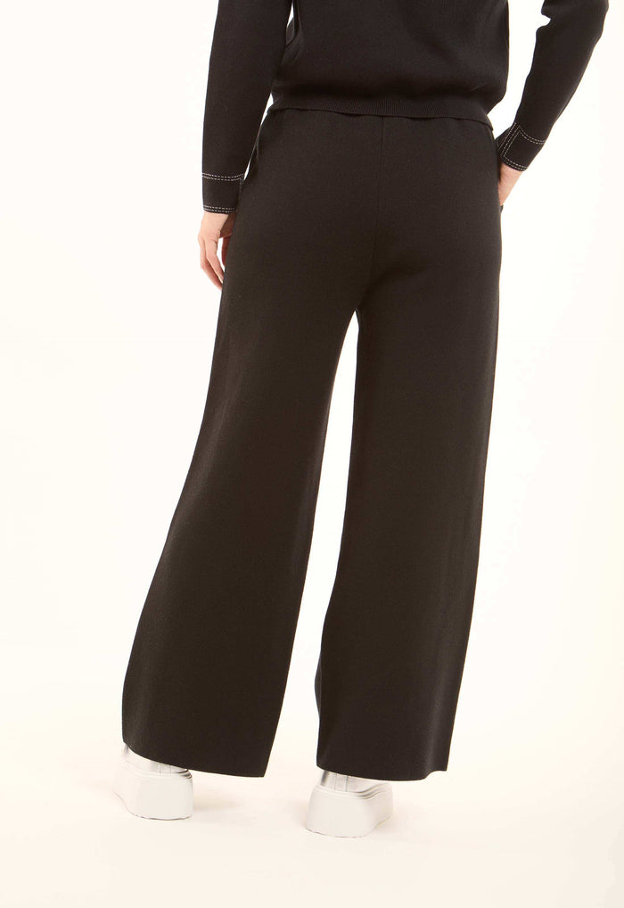 Tailored Viscose Pants with Front Seam Detail