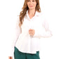 Structured Polyester Collared Blouse