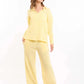 Textured Wide-Leg Pants