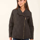 Quilted Asymmetric-Zip Jacket