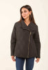Quilted Asymmetric-Zip Jacket