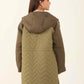 Two-Tone Quilted Long Jacket