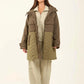 Two-Tone Quilted Long Jacket