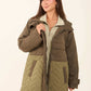 Two-Tone Quilted Long Jacket