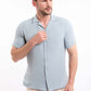 Textured Short Sleeves Shirt with Front Pocket