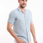 Textured Short Sleeves Shirt with Front Pocket