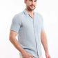 Textured Short Sleeves Shirt with Front Pocket