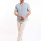 Textured Short Sleeves Shirt with Front Pocket