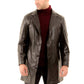 Leather Long Coat with Classic Tailoring