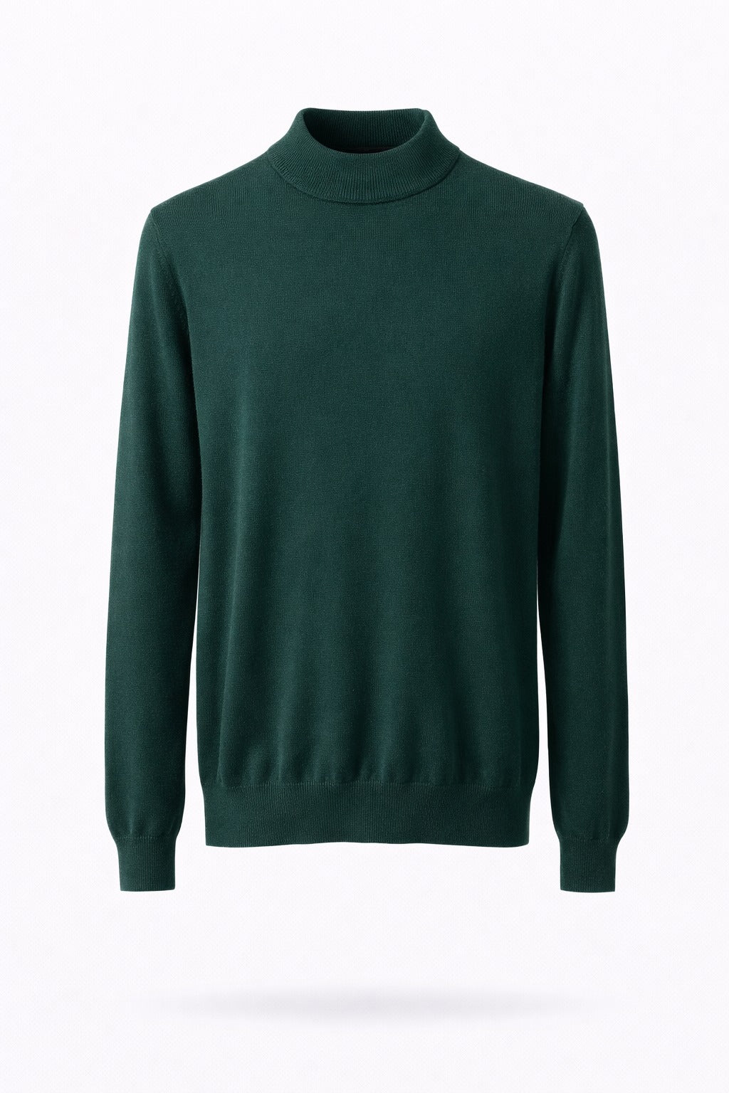 Slip On Solid Pullover with Turtle Neck