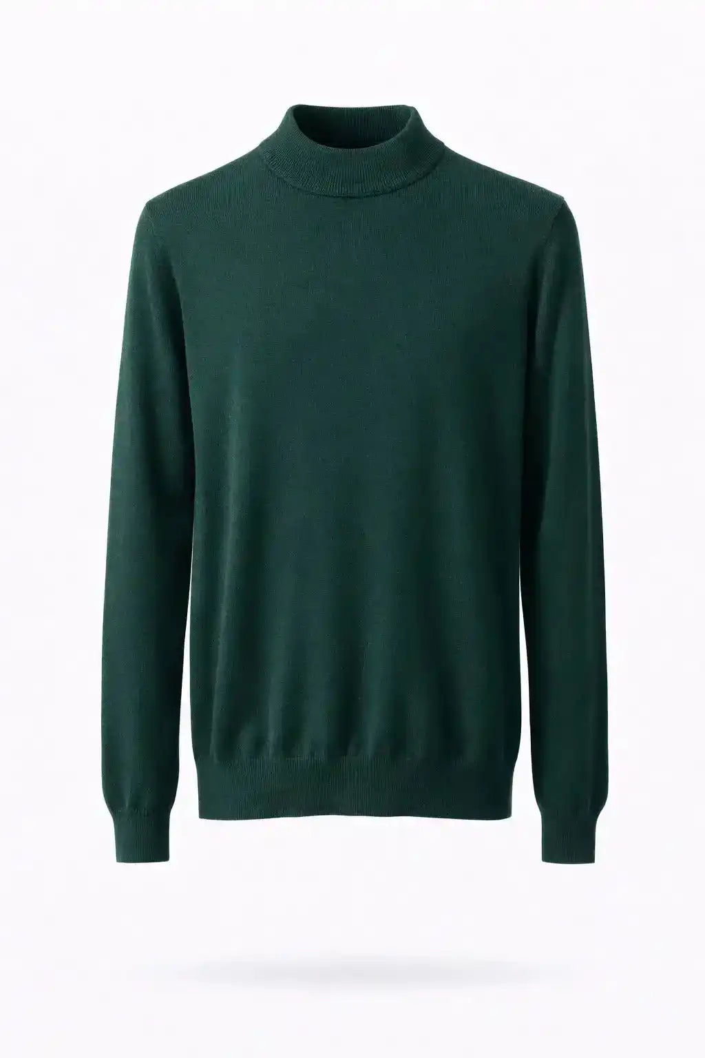 Slip On Solid Pullover with Turtle Neck