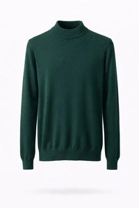 Slip On Solid Pullover with Turtle Neck