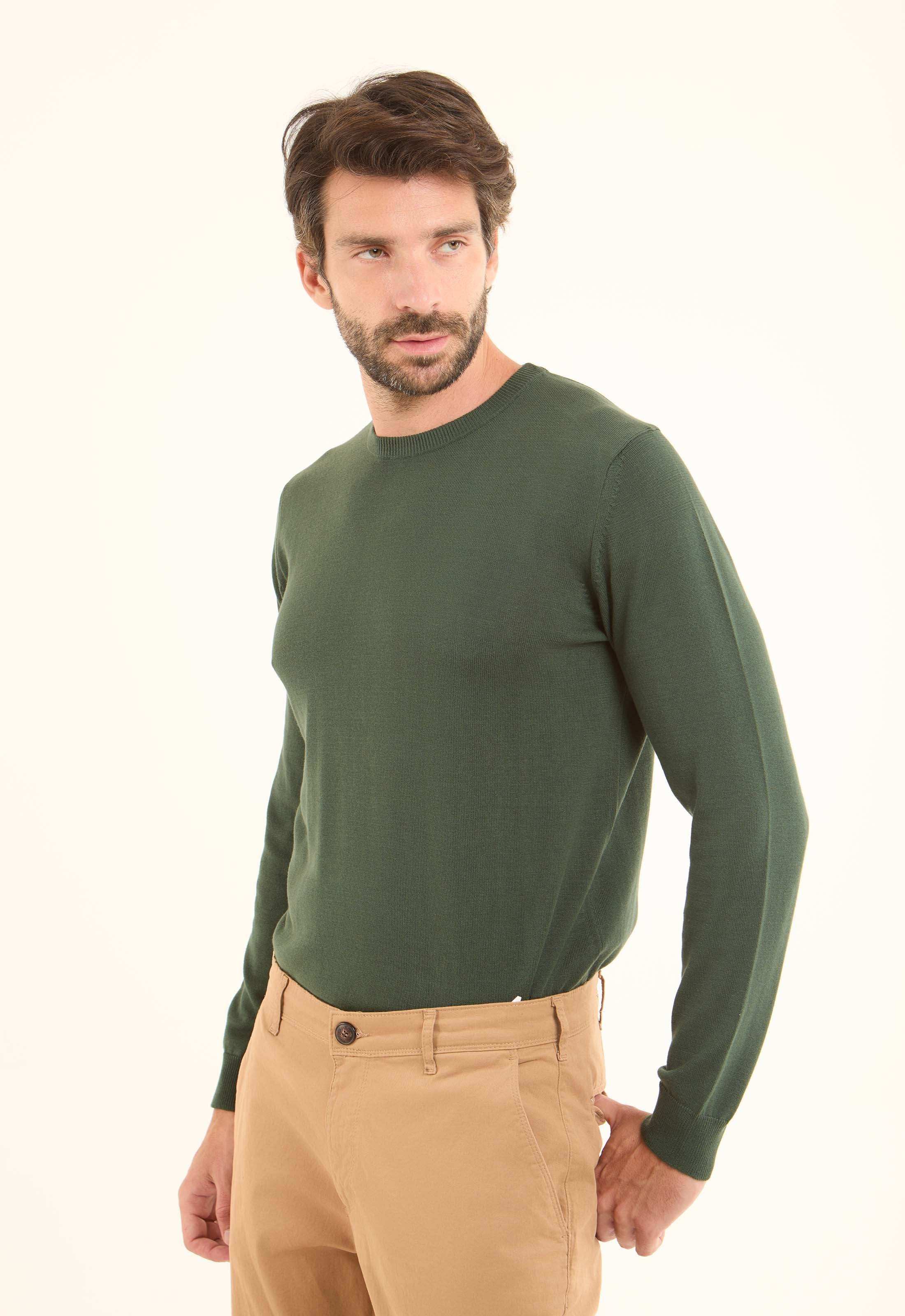 Long Sleeves Solid Basic Pullover