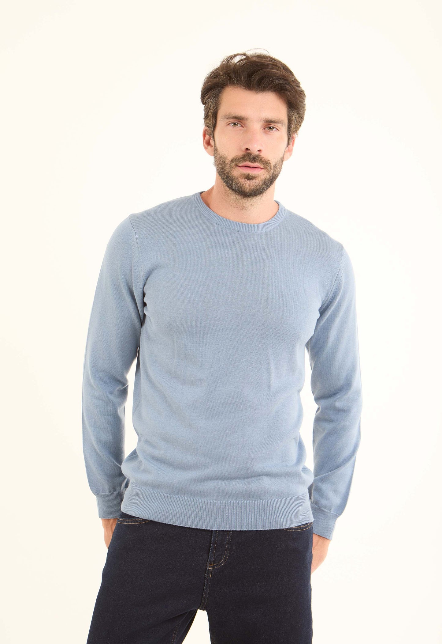 Long Sleeves Solid Basic Pullover