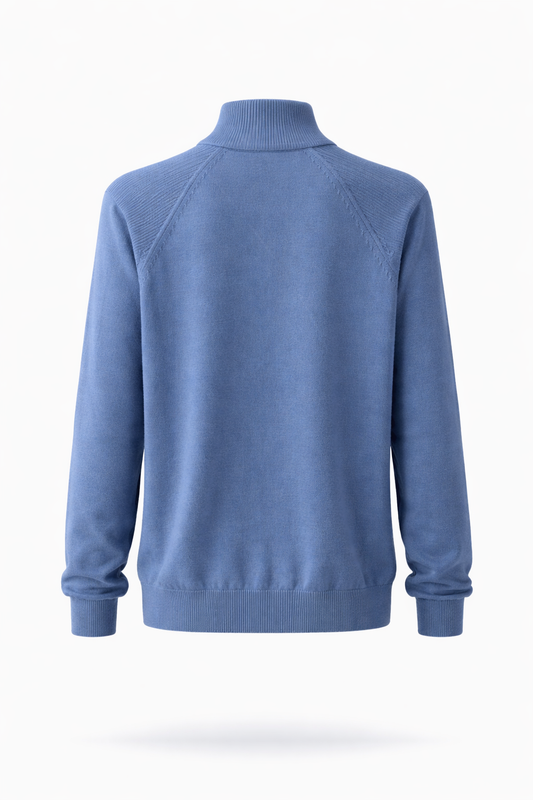 Regular Fit Solid Classic Zipped Sweater
