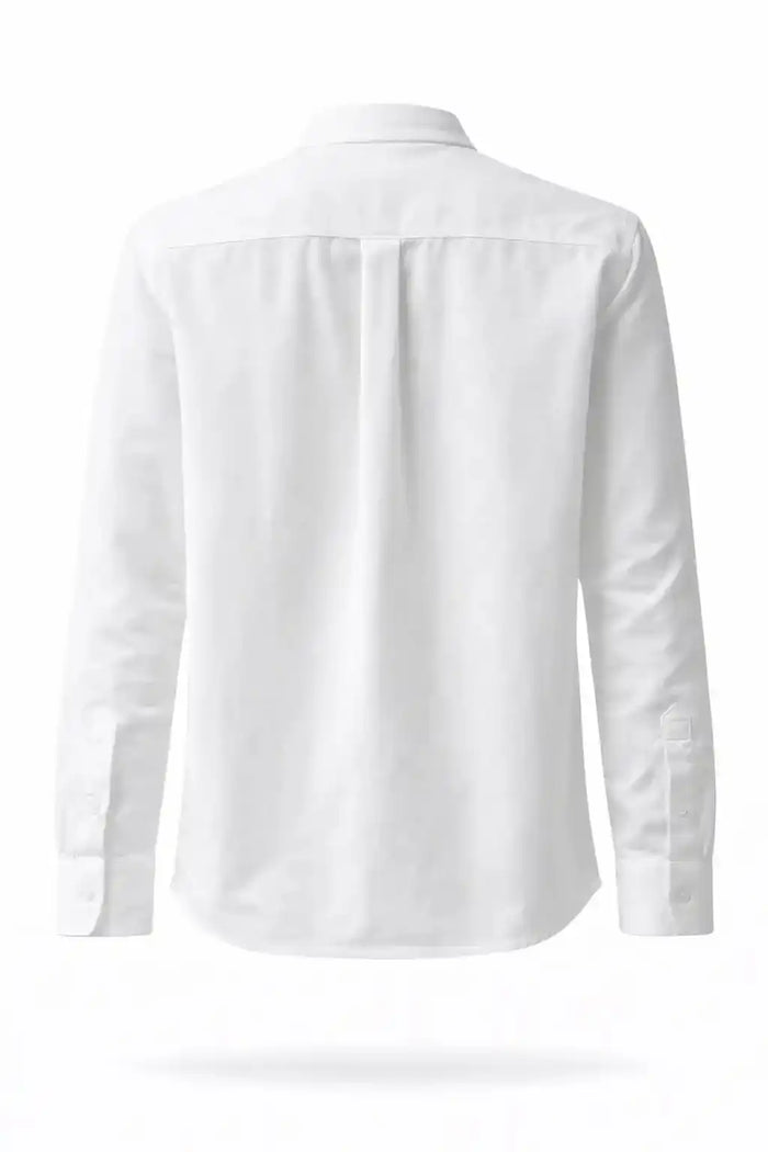 Minimal Band Collar Button-Up Shirt