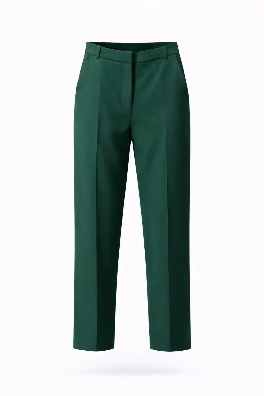 Elegant High-Rise Polyester Trousers