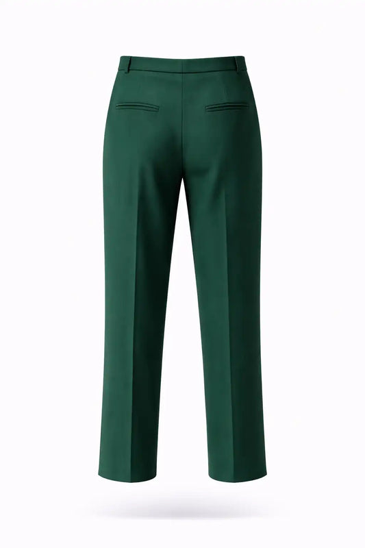 Elegant High-Rise Polyester Trousers