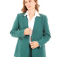 Structured Tailored Polyester Blazer Jacket