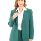 Structured Tailored Polyester Blazer Jacket
