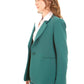 Structured Tailored Polyester Blazer Jacket