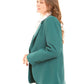 Structured Tailored Polyester Blazer Jacket