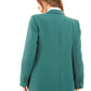 Structured Tailored Polyester Blazer Jacket