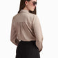 Bow-Neck Satin Shirt