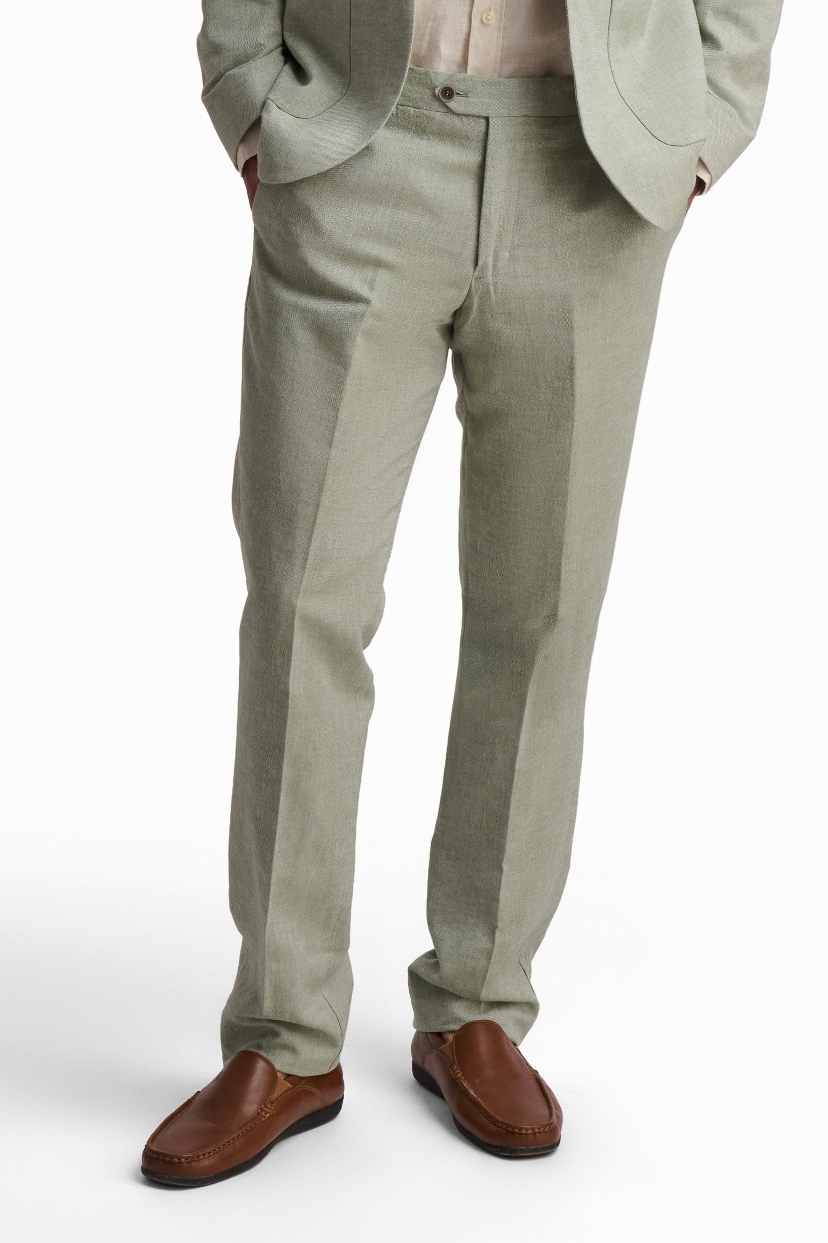 Linen-Cotton Suit Pants