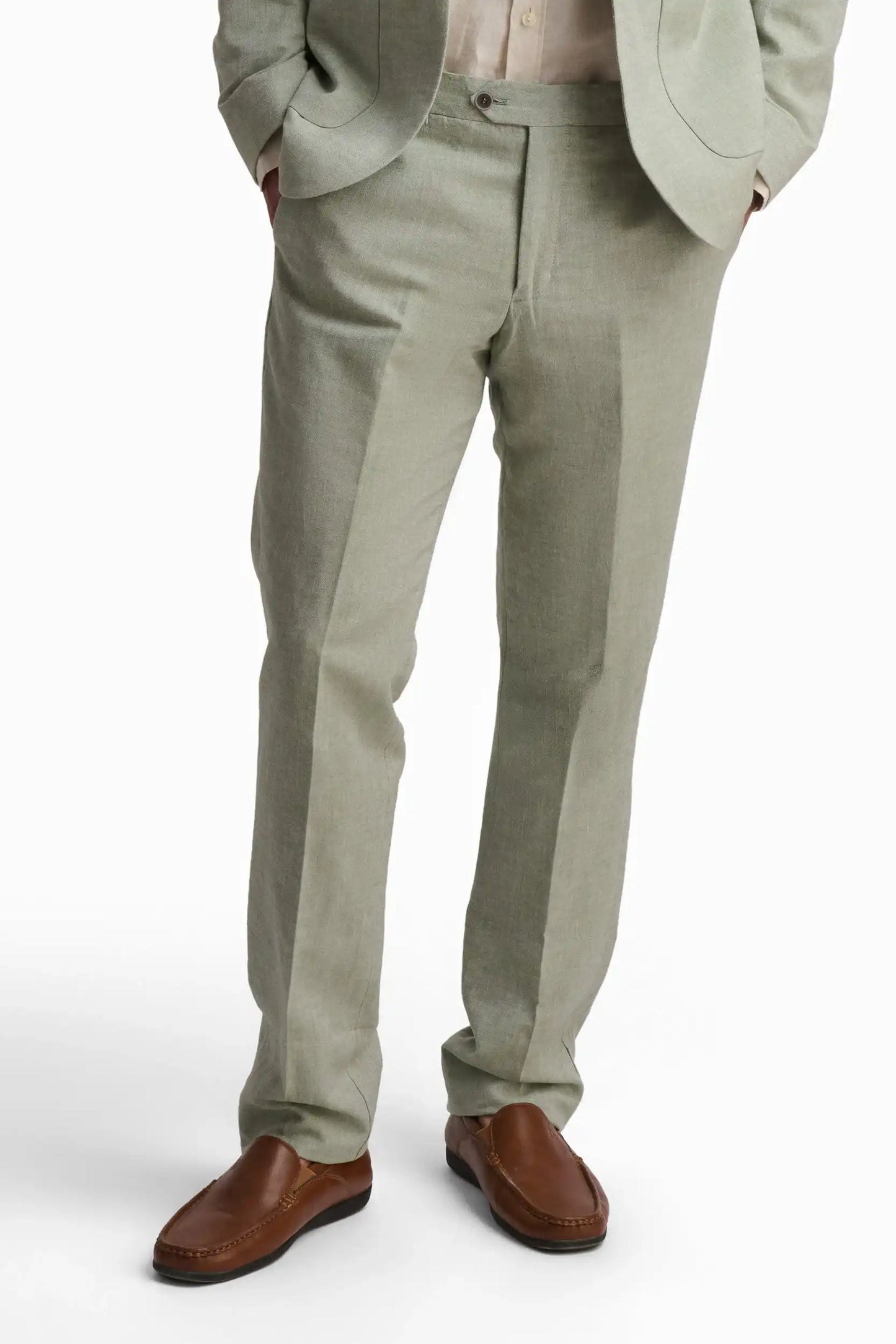 Linen-Cotton Suit Pants