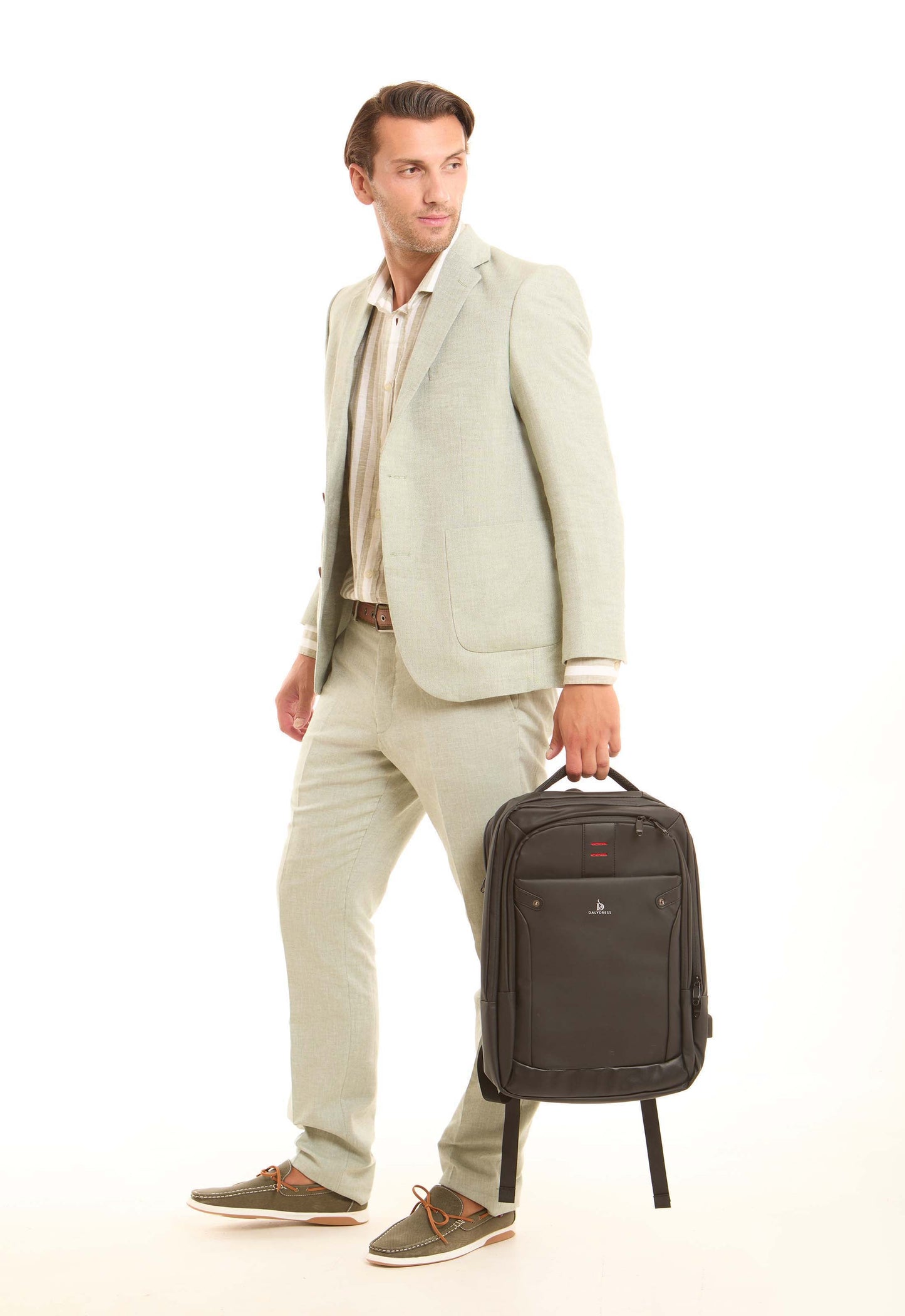 Straight-Leg Linen-Cotton Trousers