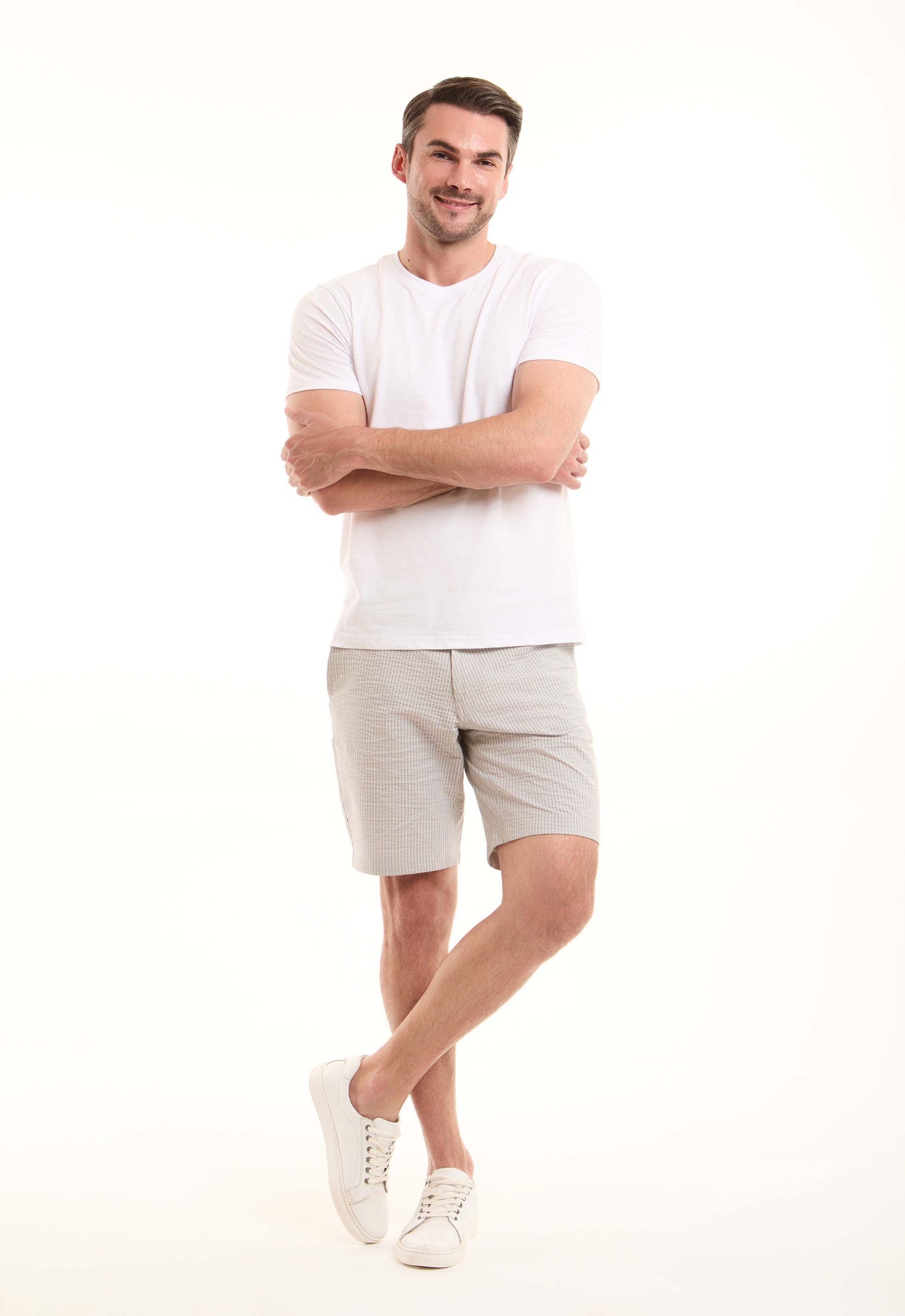 Comfy Striped Cotton Shorts