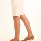 Elegant Linen Shorts with Side Pockets