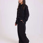 Wide-Leg Buttoned Jumpsuit with Tie Waist