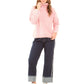 Folded-Hem Straight Denim Pants