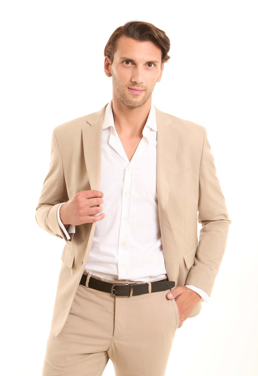 Tailored Solid Pattern Suit Blazer