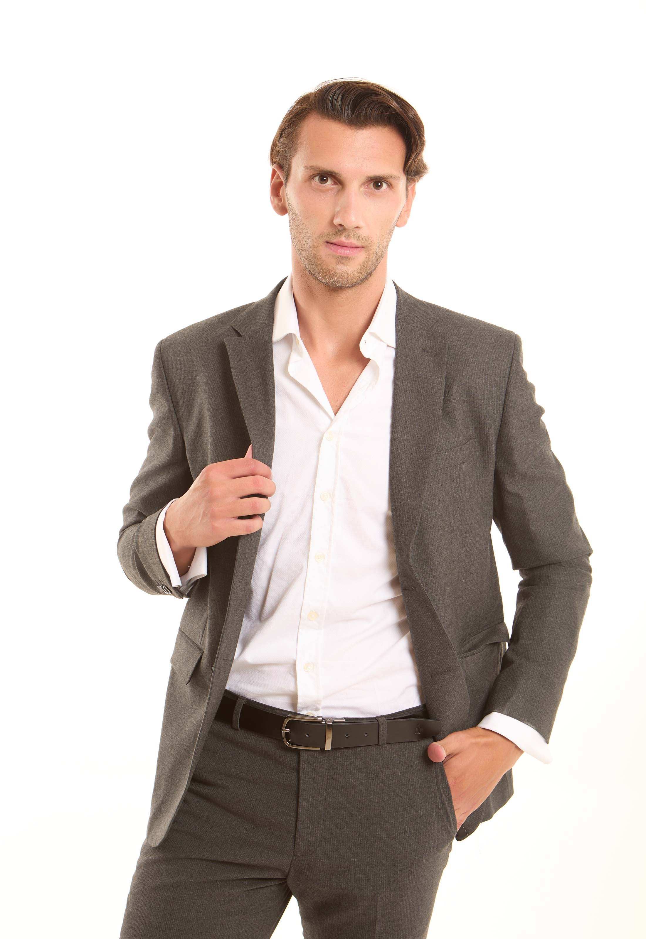 Structured Solid Pattern Suit Blazer