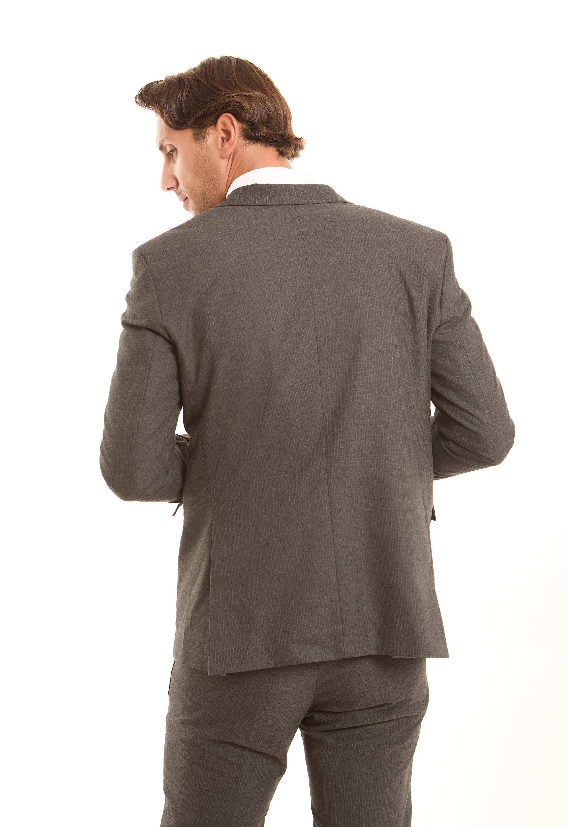 Structured Solid Pattern Suit Blazer