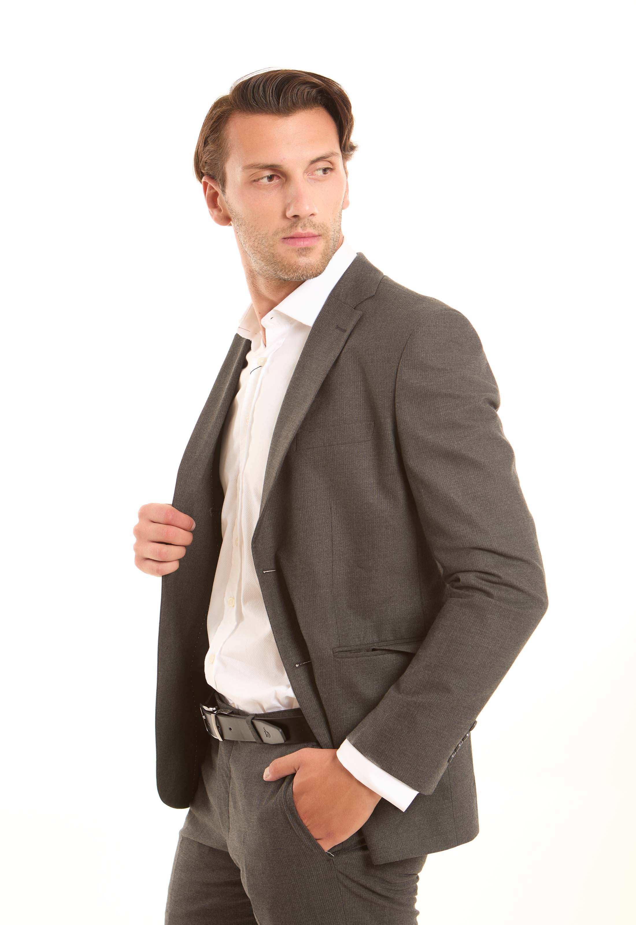 Structured Solid Pattern Suit Blazer