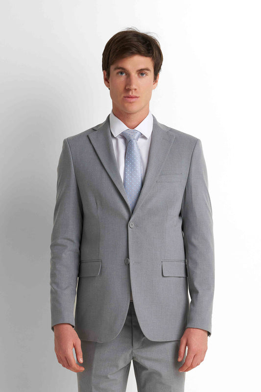 Slim Fit Suit Blazer - Grey