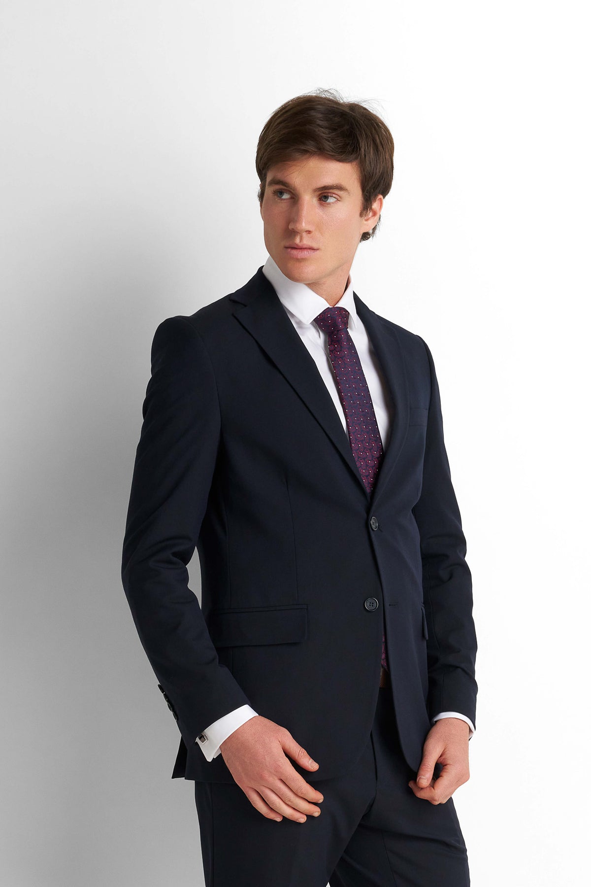 Slim Fit Suit Blazer - Navy