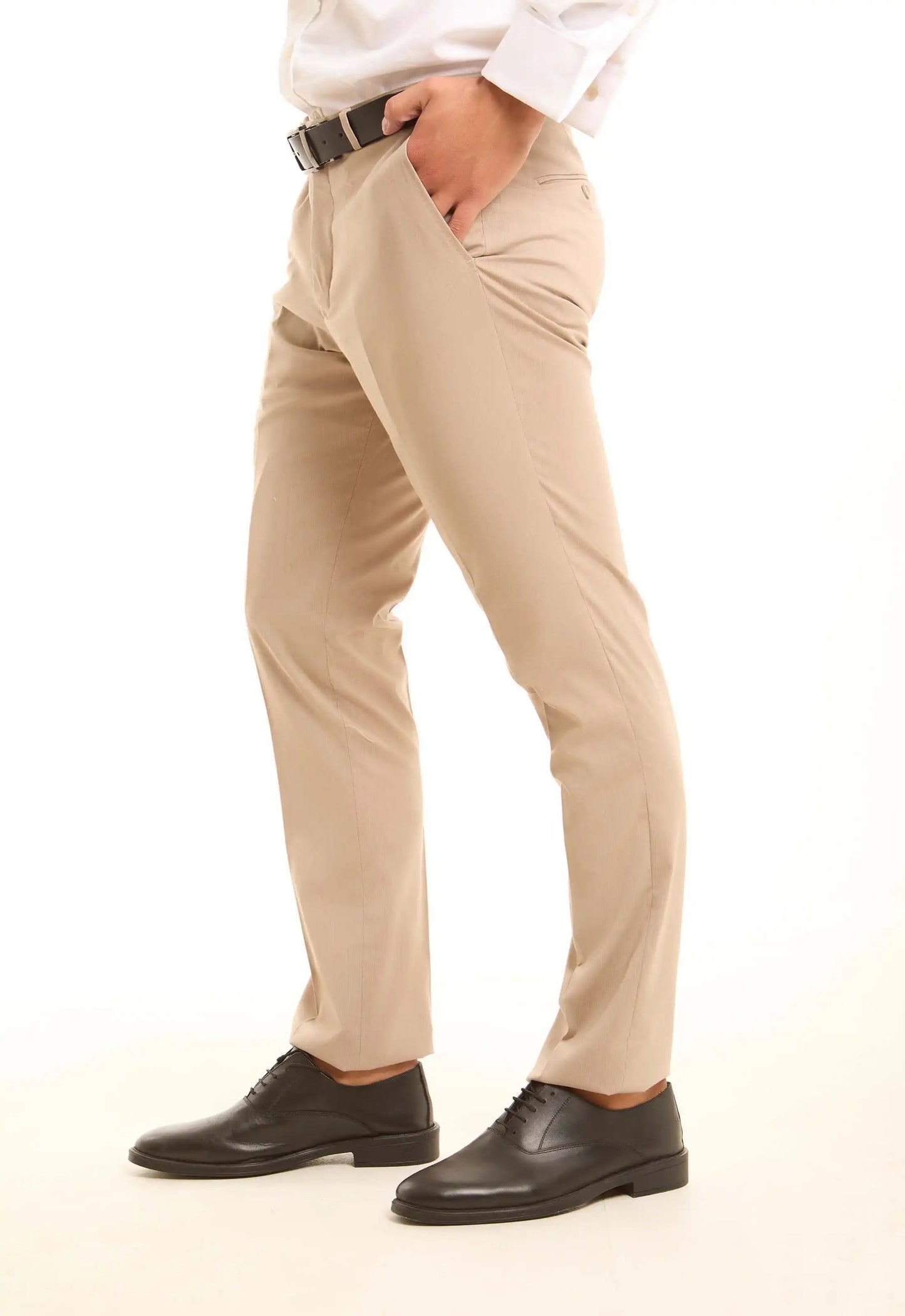 Tailored Solid Pattern Suit Pants