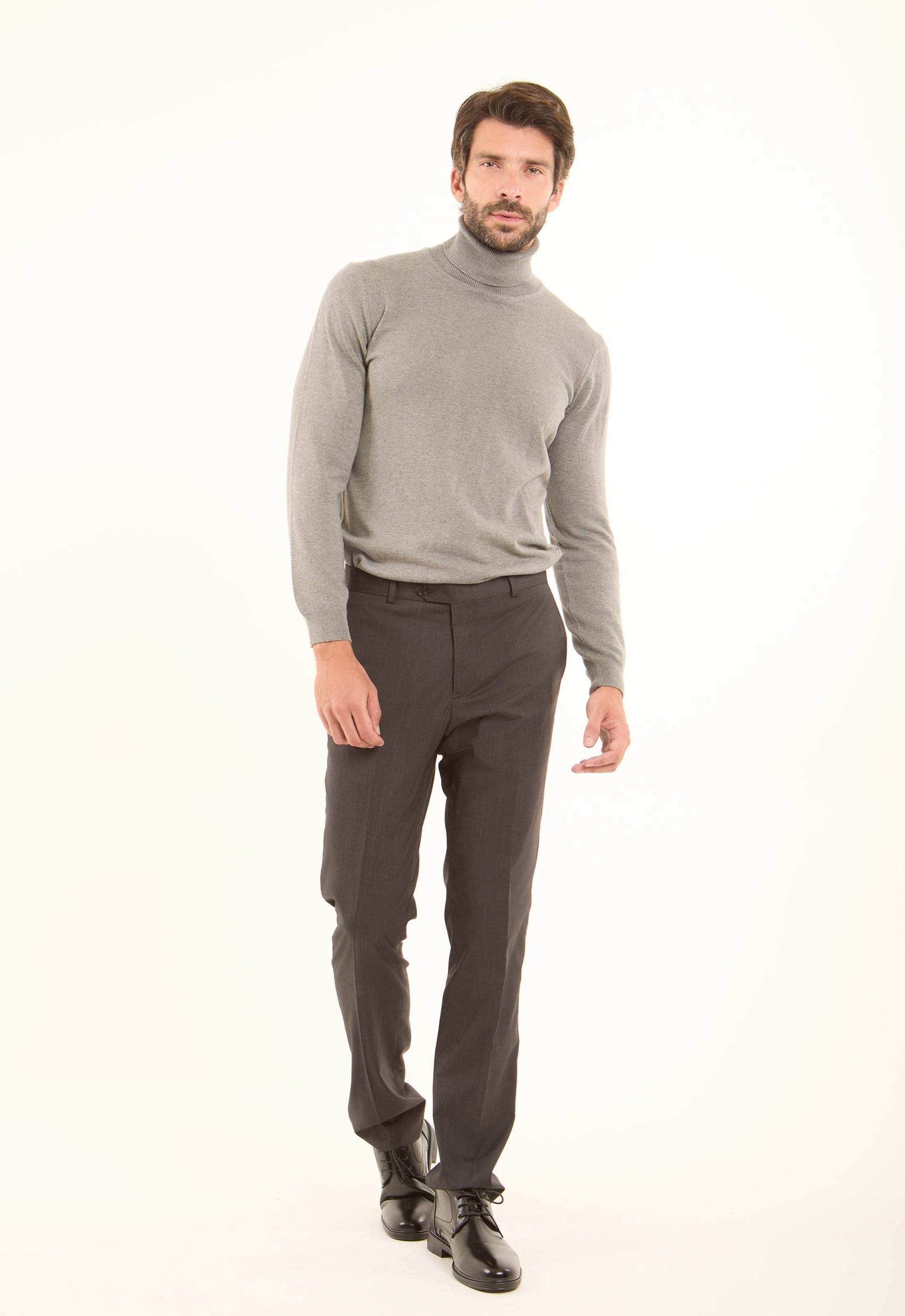 Tailored Solid Pattern Suit Pants