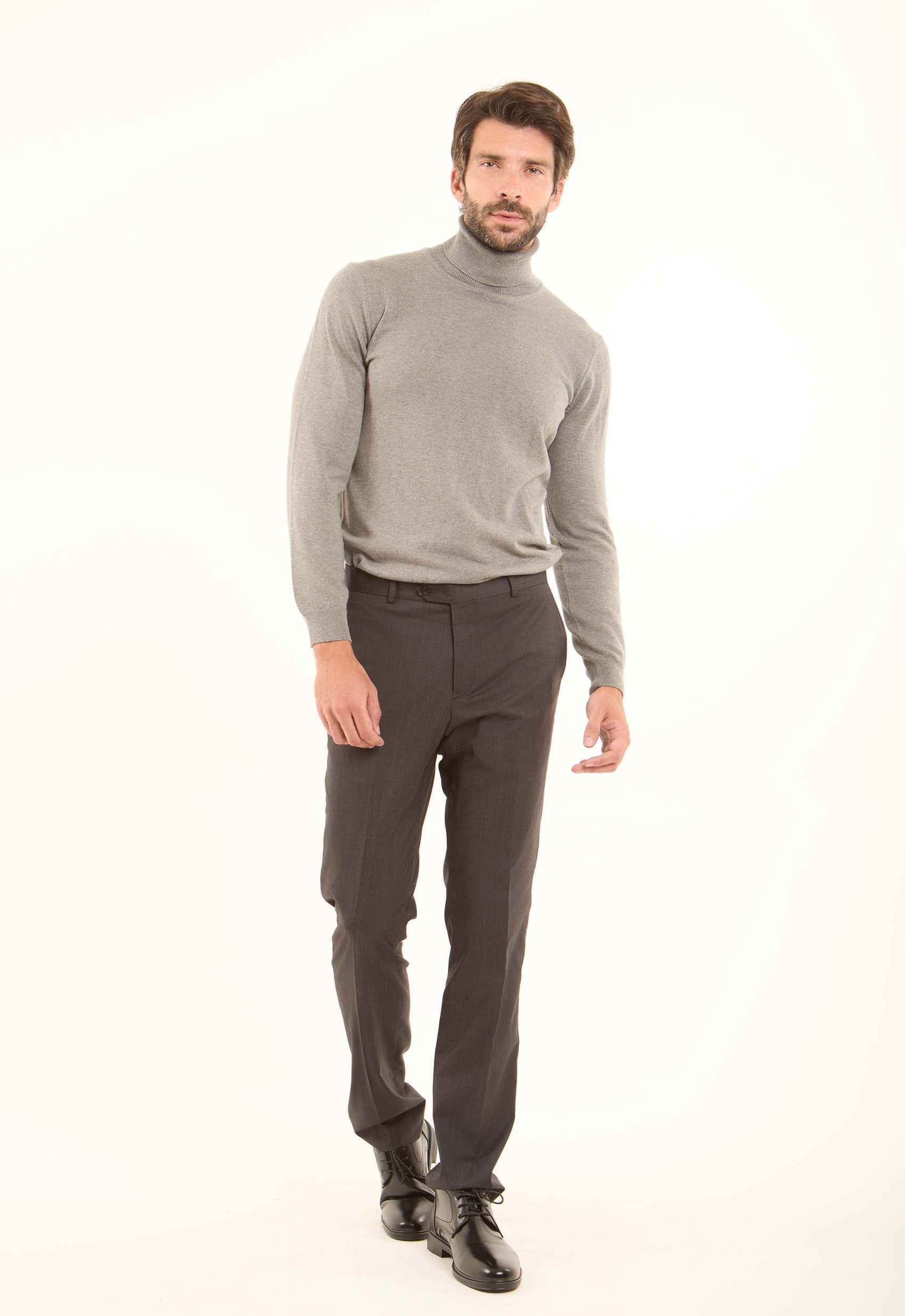 Tailored Solid Pattern Suit Pants