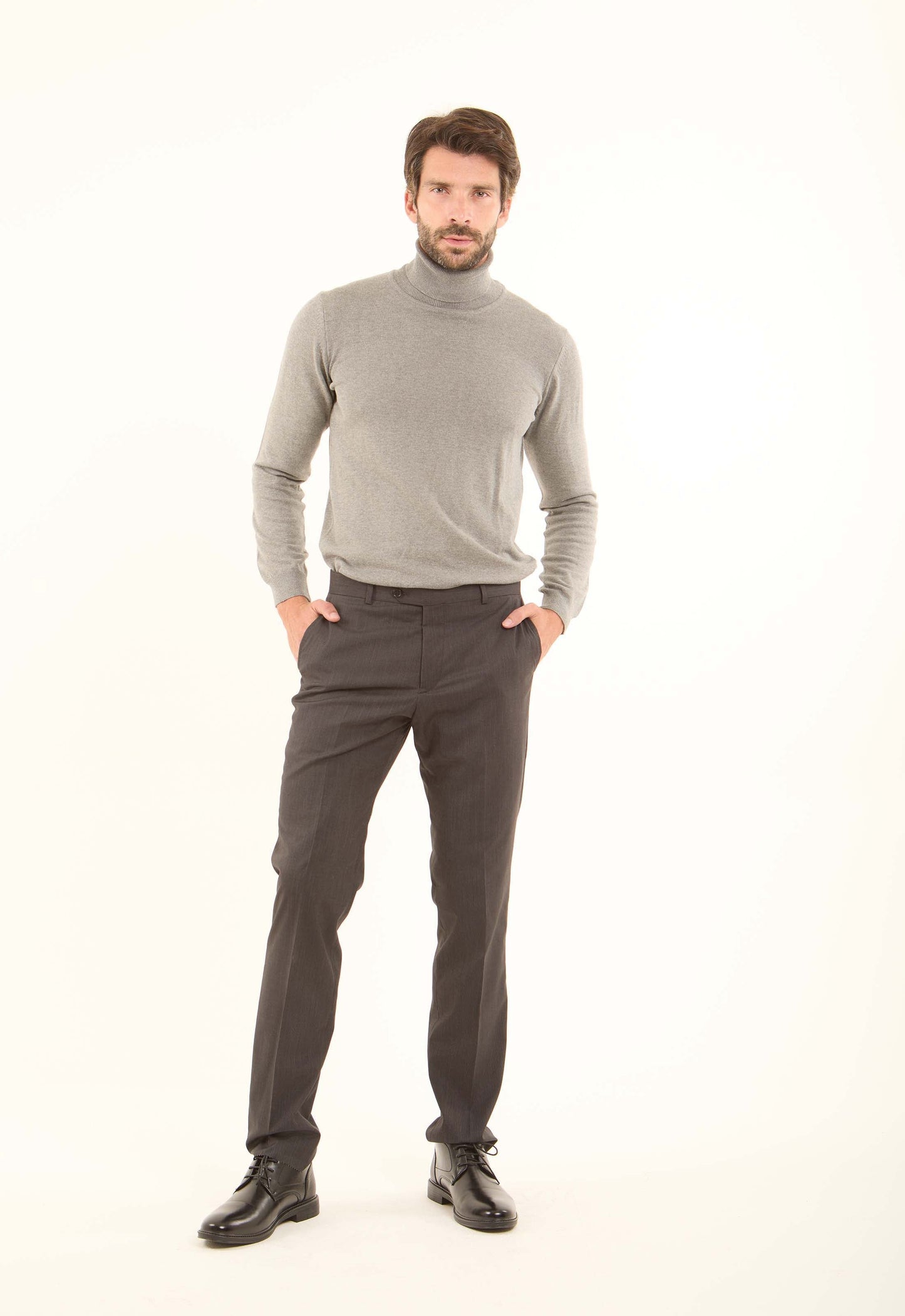 Tailored Solid Pattern Suit Pants