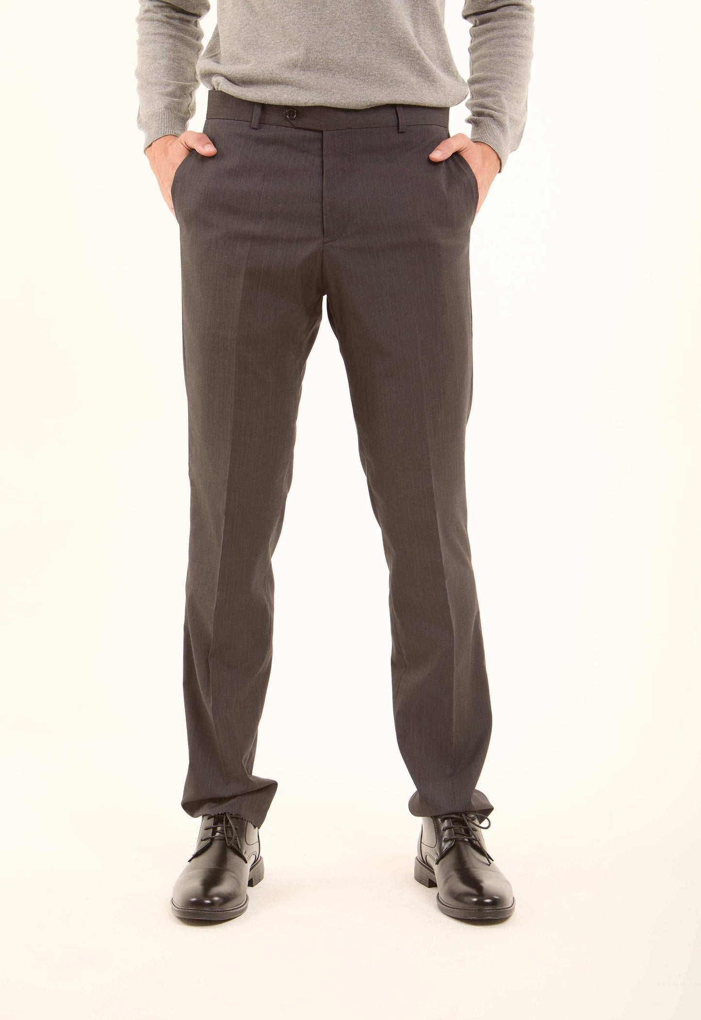 Tailored Solid Pattern Suit Pants