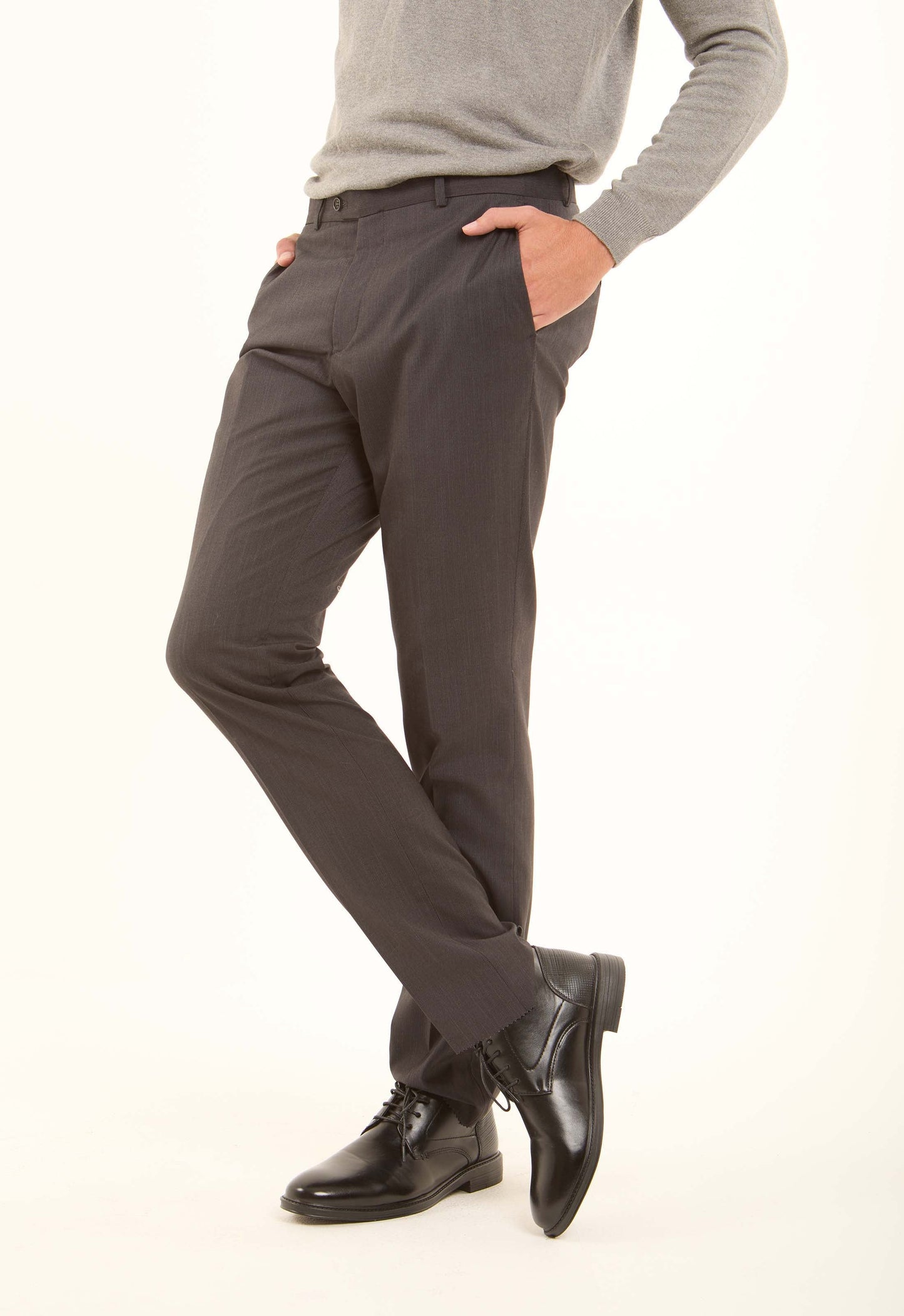 Tailored Solid Pattern Suit Pants