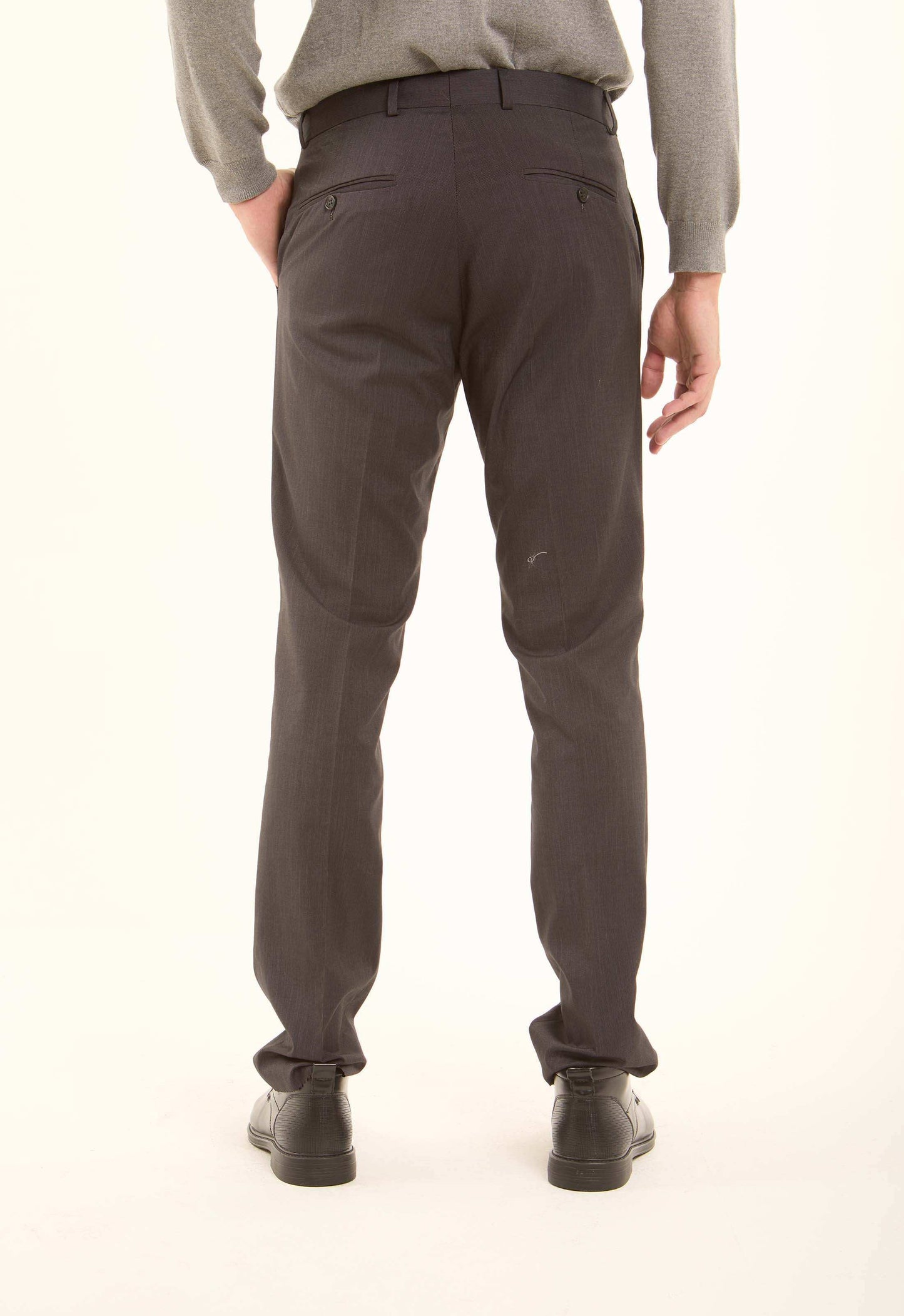 Tailored Solid Pattern Suit Pants