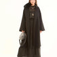 Wool Coat with Fox Fur Collar