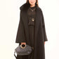 Wool Coat with Fox Fur Collar